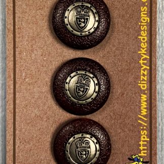 Buttons - Leather and Crest