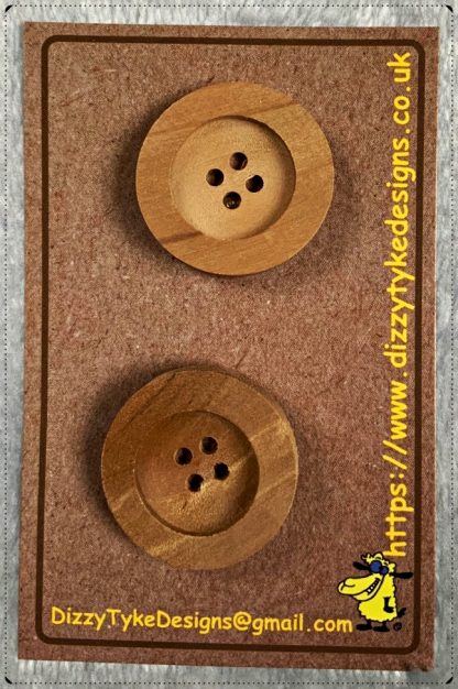 Buttons - Natural Wood