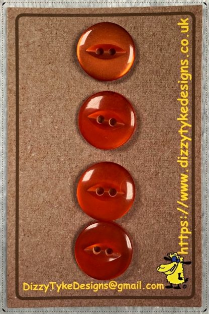 Buttons - Orange Fish Eye