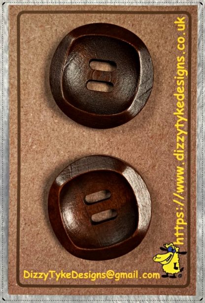Buttons - Large Squared Wood