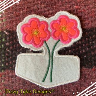 Applique Flower Pocket Topper