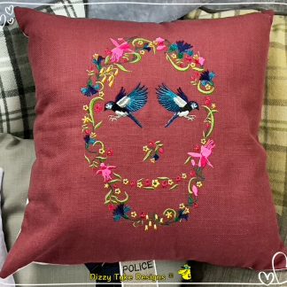 Flower Skull Cushion