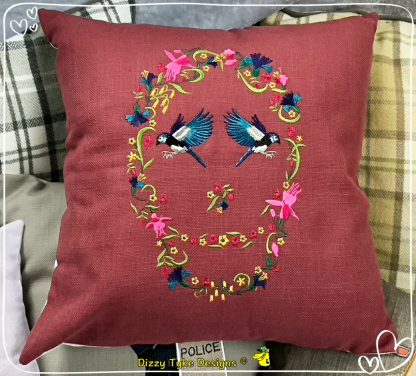 Flower Skull Cushion