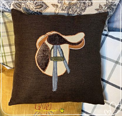 Riding Saddle Themed Cushion