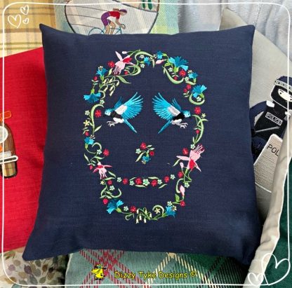 Flower Skull Cushion