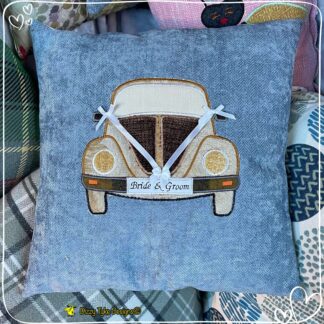 Stylised Wedding Car Cushion