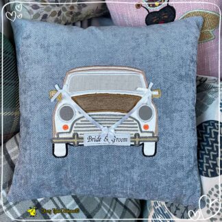 Stylised Wedding Car Cushion