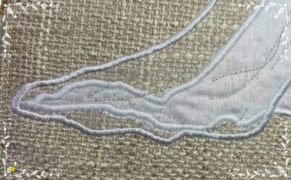 Bride wearing Veil Cushion - Image 5